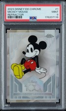 2023 Topps Chrome Disney 100 Mickey Mouse #1 Refractor PSA 9 MINT picture