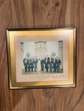 LBJ & Lady Bird Johnson Live Ink Signed Photo White House Major John D Horner picture