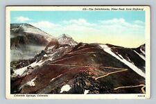 The Switchbacks, Pikes Peak Highway Colorado Springs Colorado Vintage Postcard picture