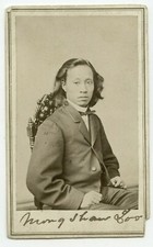 1st international Burmese Doctor USA signed 1860s RARE Maung Loo CDV autograph picture