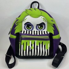 Loungefly Beetlejuice Beetle Juice Black/White Striped Mini Backpack picture