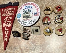 War Pins Buttons Pinnacle Nuclear Veterans WWII World War 2 Memorial Wall picture