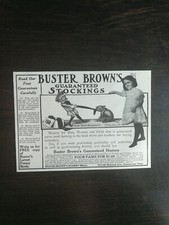 Vintage 1909 Buster Brown's Guaranteed Stockings Hosiery Original Ad picture