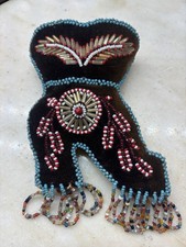  EARLY 1900s HAUDENOSAUNEE / IROQUOIS BEADED SOUVENIR picture
