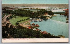 Fairmount Park Philadelphia PA River Boats Waterfront UDB Postcard TS-199 picture