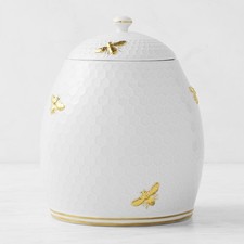 Honeycomb Porcelain Cookie Jar-williamssonoma|40791 picture