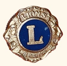 Lions Club International Lapel Pin Screw-back Attleboro, MA on back .75