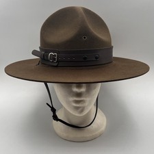 Vintage 1960s BSA Boy Scouts America Campaign Hat Size 7 W/ Hat Box picture