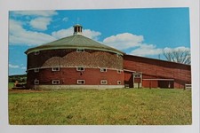 Vintage Round Barn Postcard Newbury Vermont Forward's Color Photography picture