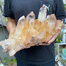 15.4LB Natural Clear white Crystal Quartz Cluster Rough Healing Specimen picture