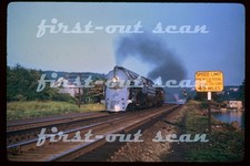 R DUPLICATE SLIDE - New York Central NYC 5449 STEAM Action Peekskill 1946 picture