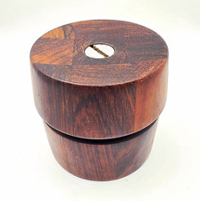 Vintage Danish Modern Rosewood Puck Style Pepper Mill Genuine Peugeot Mechanism picture