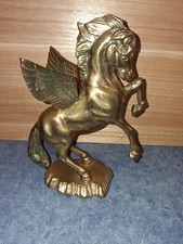 Vntg 3lb Solid Brass Pegasus Statue 8.5