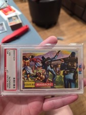 1956 Topps Round Up #62 MASSACRE PSA 7 Geronimo picture