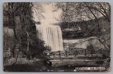 Minnehaha Falls, Minneapolis, Minnesota, Vintage 1908 Postcard TS-40A picture