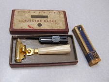 Vintage Schick Injector Safety Razor Set  1946 53 in box, Clean picture