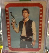 1977 Topps Star Wars Sticker #35 Han Solo (Harrison Ford) PSA 8 picture