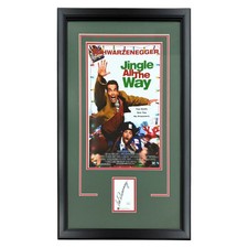 Arnold Schwarzenegger Autographed Jingle All The Way Deluxe Framed 11x17 Movie P picture