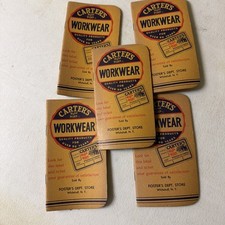 Vtg Lot Of 5 Carter's Workwear Note pads Foster’s Whitehall NY 1952/ ‘53 Store picture