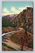 Yellowstone National Park, On The Switchbacks, Series #1202, Vintage Postcard picture