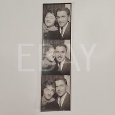 Old Photo Snapshot Lovely Couple Vintage Portrait In An Arcade Photo Booth A37 picture