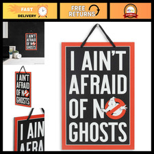 Ghostbusters Metal Sign - 'I Ain't Afraid of No Ghosts' Wall Decor, Vintage Styl picture