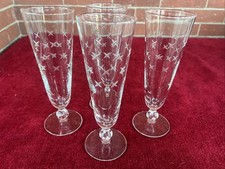 Set of 4 MCM Atomic Starburst Stars Pilsner Etched 12 Oz picture