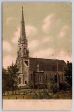 Magog Quebec Canada St Patricks Church Postcard c1900s picture