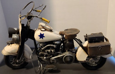 HARLEY POLICE MOTORCYCLE LARGE HANDCRAFTED MODEL MADE TO LOOK OLD/UNIQUE. picture