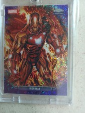 Marvel 2026 Topps Chrome Fanfare Iron Man /75 Purple Speckle Refractor FF-22 picture