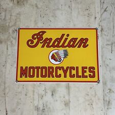 Indian Motorcycles Porcelain Metal Tin Plate Sign Made In USA Ande Rooney picture