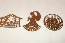 1973 1974 1975 BIEDERMANN Hand Cut Brass Christmas Ornament WEST GERMANY picture