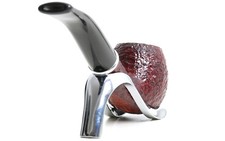 Savinelli Red Rainbow Pipe Rustic Model 626 (Bent Apple) picture