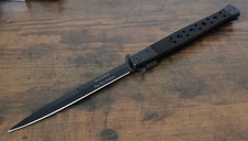 Pocket Knife Long XL 13” Vintage Italian Design Black G10 Handle Assisted picture