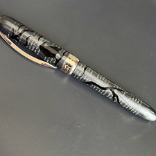 Visconti  Resin Fountain Pen Black, Silver Trim, Edgar Allan Poe unique  picture