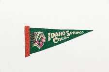 Vintage Idaho Springs Colorado Souvenir Felt Pennant 11