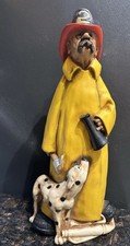 Vintage 1981 Universal Statuary Corp Fireman Dalmatian Statue Figure 15” Chicago picture