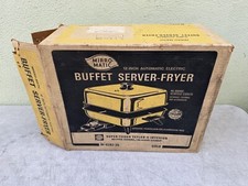 Vintage MIRRO-MATIC Automatic Electric Buffet Server Fryer Gold NEW OPEN BOX picture