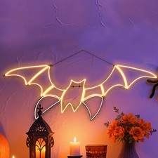 Big Halloween Bat LED Neon Light Decoration, Plug-in Night Light Easy to Store picture