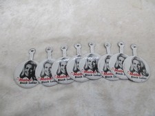 8 Vintage Mabel Black-Label Tin-Tab Buttons - New Old Stock picture