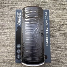 BRAND NEW MCDONALDS CYPRUS COCA COLA LIMITED EDITION BLACK GLASS CUP picture