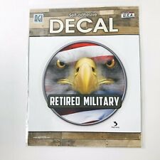 Retired Military Self- Adhesive Decal 4.5x5 inches NEW SEALED picture