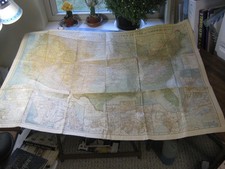 ANTIQUE MAP OF THE UNITED STATES OF AMERICA National Geographic 1923 picture