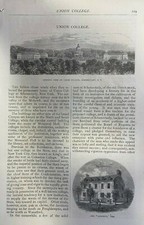 1876 Union College Schnectady New York illustrated picture