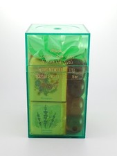 Vintage Delagar English Bath Cubes Bath Oil Pearls Gift Set Green Box NOS picture