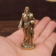 Hand-Crafted Small Brass Jesus Christ Ornament/Statue (5.8 cm tall) picture