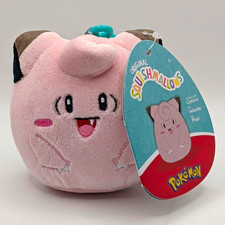 Squishmallows Pokémon Clefairy Pink Plush Clip-On Stuffed Animal w/ Label picture
