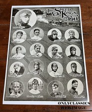 1911 Speed Kings Motorcycle Racers 12x16 Poster Harley Davidson Indian Excelsior picture