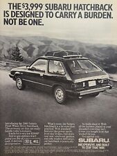 Vintage Print Ad 1980 Suburu Front Wheel Drive Hatchback Mountains **See Descr* picture