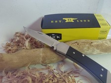 Buck 110 Folding Pocketknife Black Handle LAST TWO Lockback w/ Sheath & Box  picture